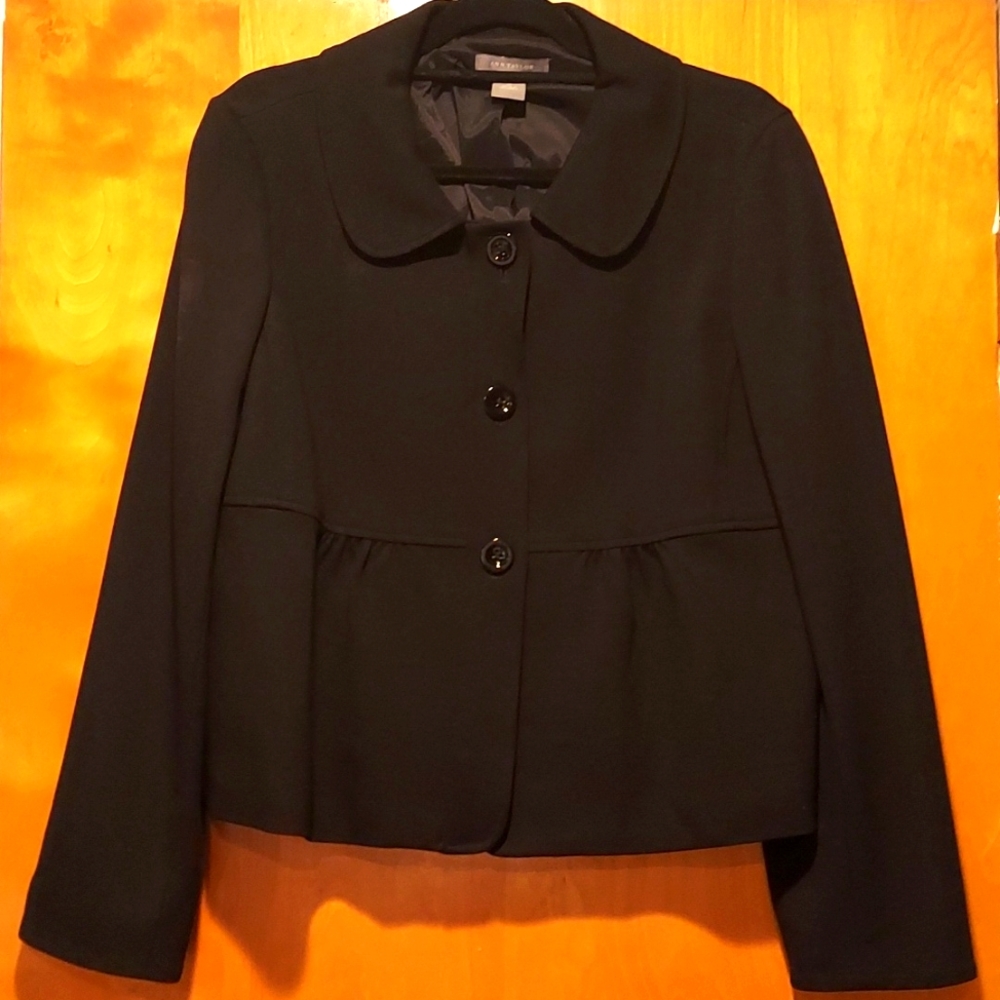 Ann Taylor Black Peplum Blazer
